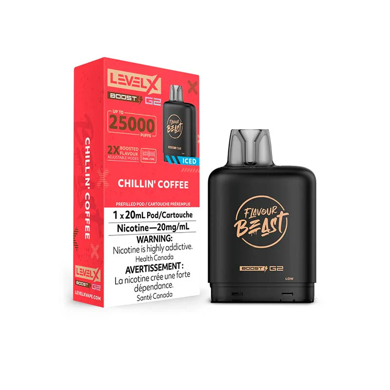 flavour beast Level X Boost 25k g2 chilling coffee ice flavour beast Level X Boost 25k g2 chilling coffee ice