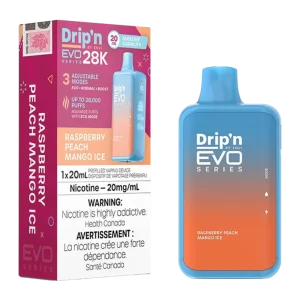 Drip’n evo 28k raspberry peach mango ice Drip’n evo 28k raspberry peach mango ice
