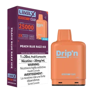 Drip'n Level X Boost G2 25k Peach Blue Razz Ice