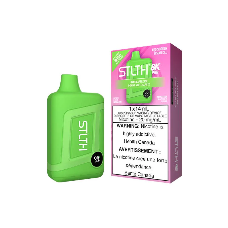 Coffrets 5pcs STLTH 8K PRO green Apple Ice 20mg Coffrets 5pcs STLTH 8K PRO green Apple Ice 20mg