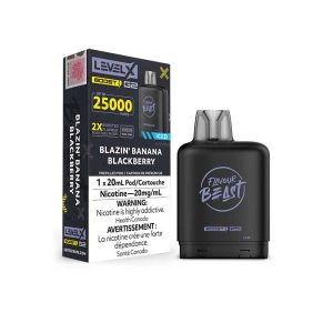 flavour beast Level X Boost 25k g2 blazin' banana blackberry Ice