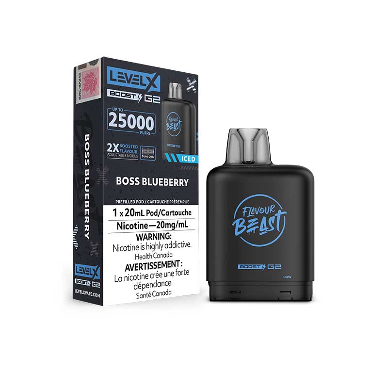 flavour beast Level X Boost 25k g2 boss blueberry ice flavour beast Level X Boost 25k g2 boss blueberry ice