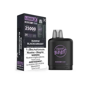 flavour beast Level X Boost 25k g2 bumpin' blackcurrant