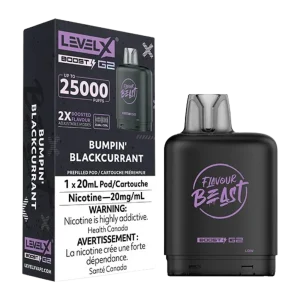 flavour beast Level X Boost 25k g2 bumpin' blackcurrant