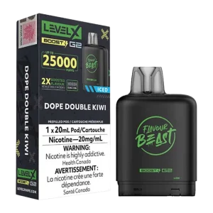 flavour beast Level X Boost 25k g2 dope double kiwi ice