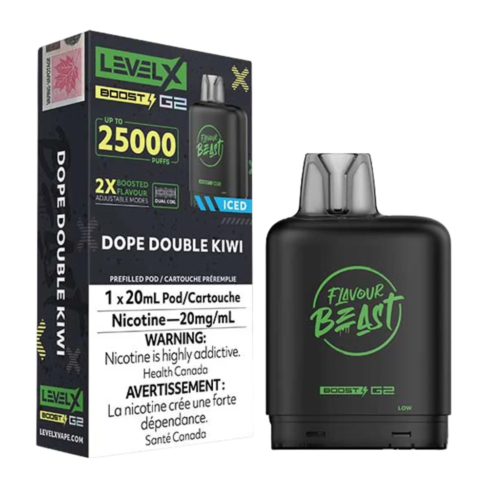 flavour beast Level X Boost 25k g2 dope double kiwi ice flavour beast Level X Boost 25k g2 dope double kiwi ice