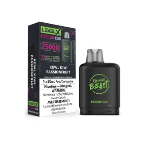 flavour beast Level X Boost 25k g2 kewl kiwi passion fruit