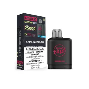 flavour beast Level X Boost 25k g2 rad razz melon ice