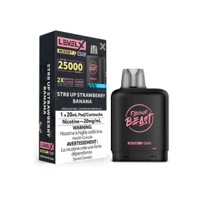 flavour beast Level X Boost 25k g2 str8 strawberry banana ice