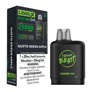 flavour beast Level X Boost 25k g2 Gusto Green Apple
