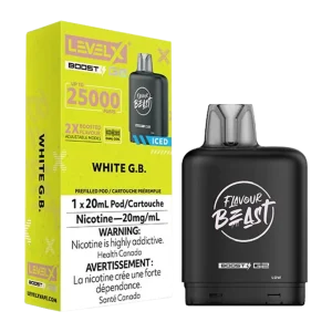 flavour beast Level X Boost 25k g2 White G.B. ice