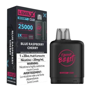 flavour beast Level X Boost 25k g2 blue raspberry cherry