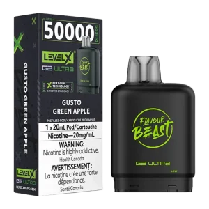 flavour beast level x g2 ultra gusto green apple