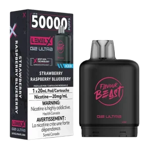 flavour beast level x g2 ultra Strawberry raspberry blueberry ice