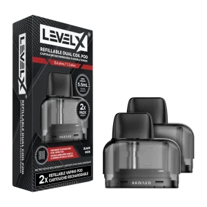 Level x refillable Dual coil pod