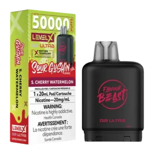 Flavour Beast Level x G2 Ultra Sour Gushin Cherry Watermelon
