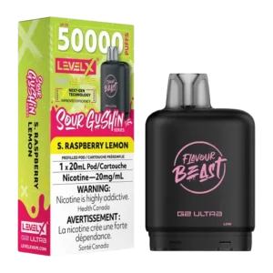 Flavour Beast Level x G2 Ultra Sour Gushin Raspberry Lemon