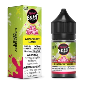 Flavour Beast Salt 30ml Sour Gushin Raspberry Lemon