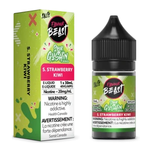 Flavour Beast Salt 30ml Sour Gushin Strawberry Kiwi