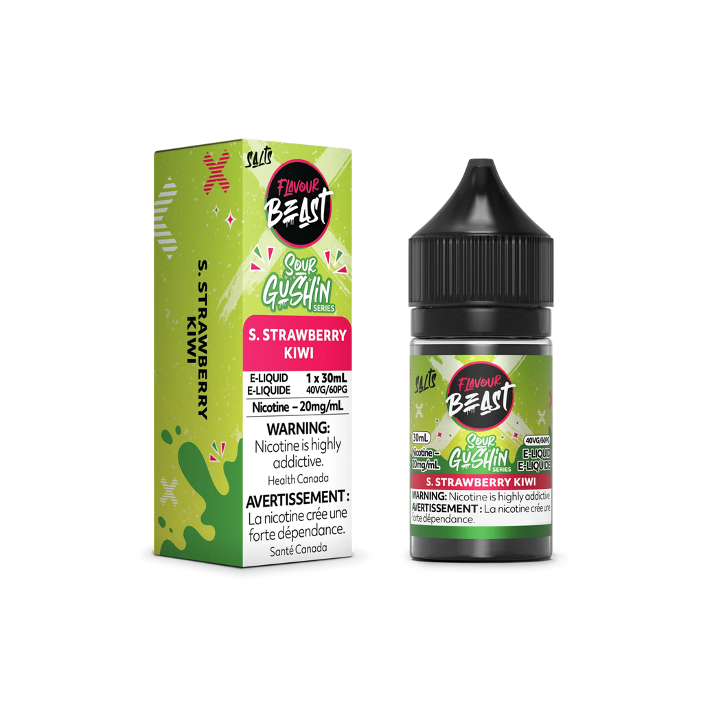Flavour Beast Salt 30ml Sour Gushin Strawberry Kiwi Flavour Beast Salt 30ml Sour Gushin Strawberry Kiwi