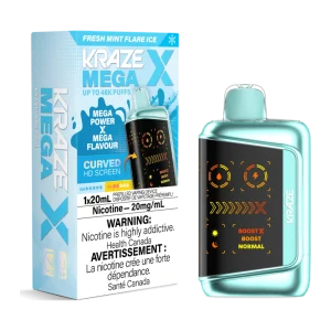 Kraze Mega X Fresh Mint Flare Ice Kraze Mega X Fresh Mint Flare Ice