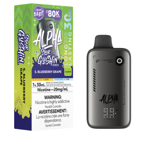 Flavour Beast Alpha 80k Sour Gushin Blueberry Grape