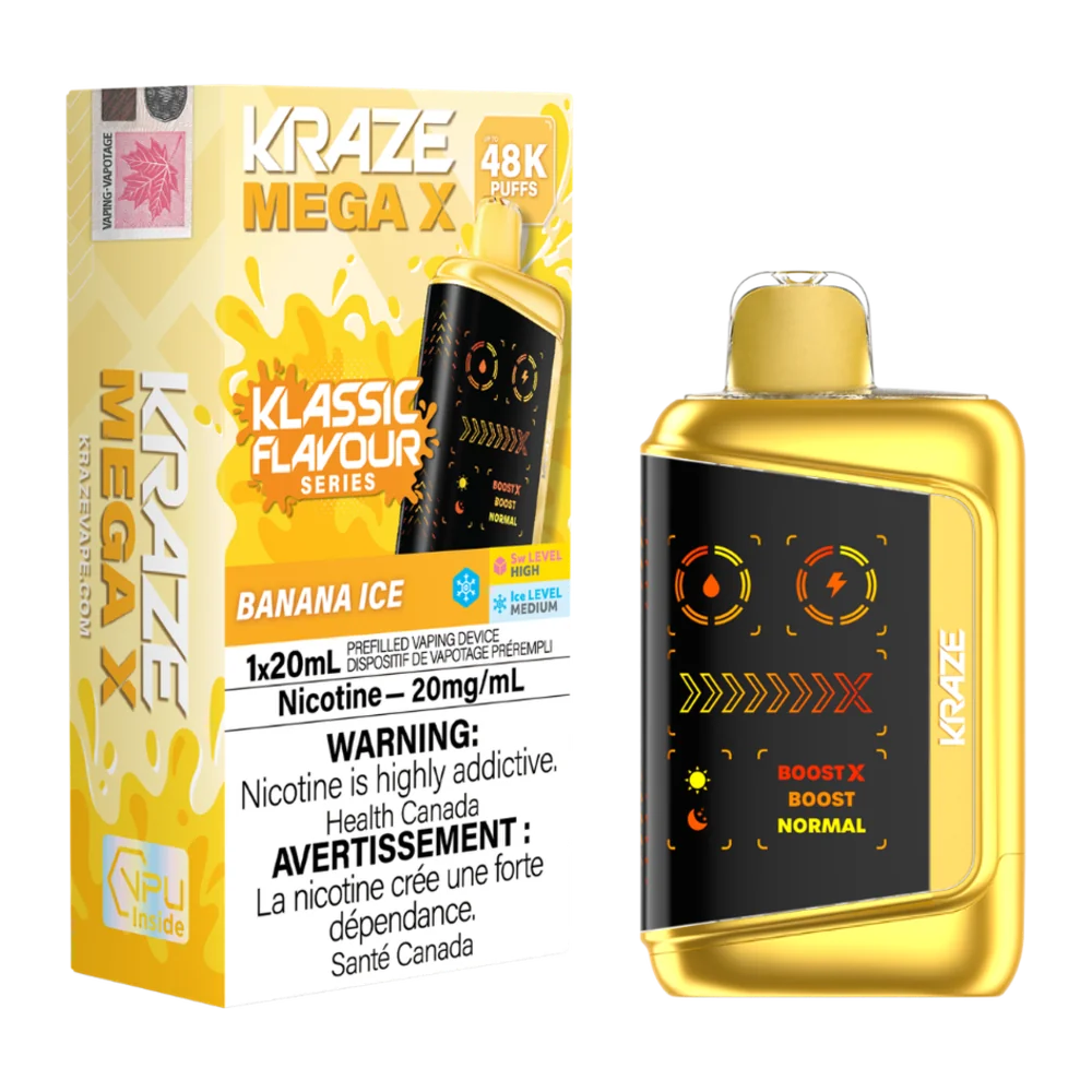 Kraze Mega X Banana Ice Kraze Mega X Banana Ice