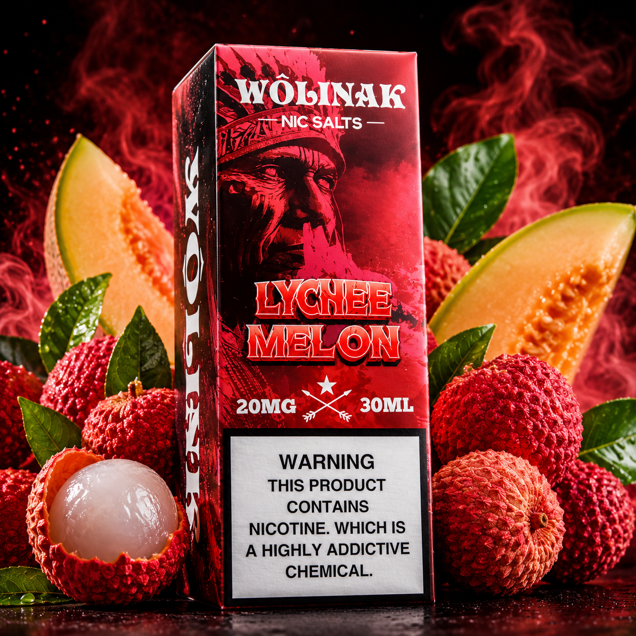 Juice Wôlinak Salt 30ml Lychee Melon Juice Wôlinak Salt 30ml Lychee Melon