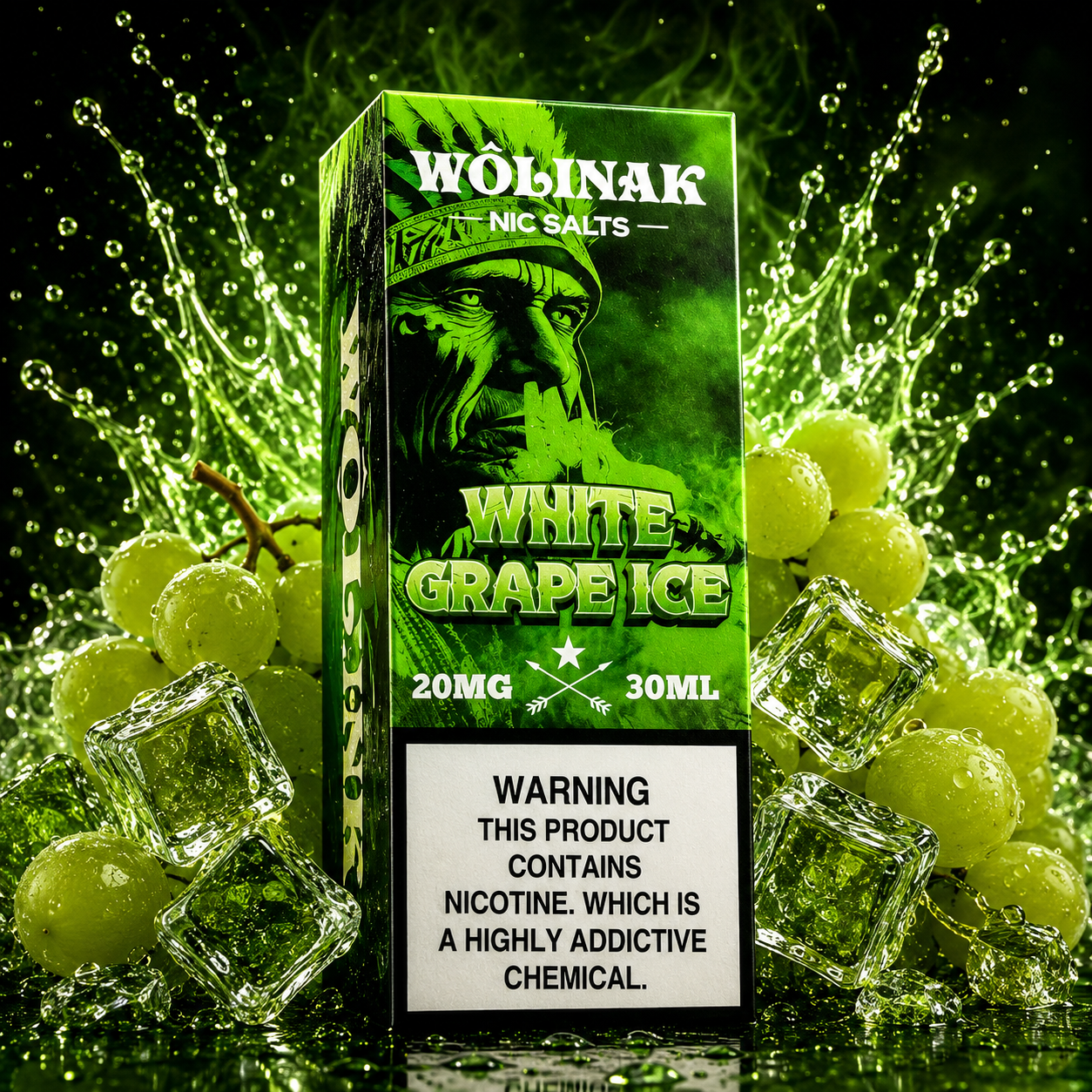 Juice Wôlinak salt 30ml white grape ice Juice Wôlinak salt 30ml white grape ice