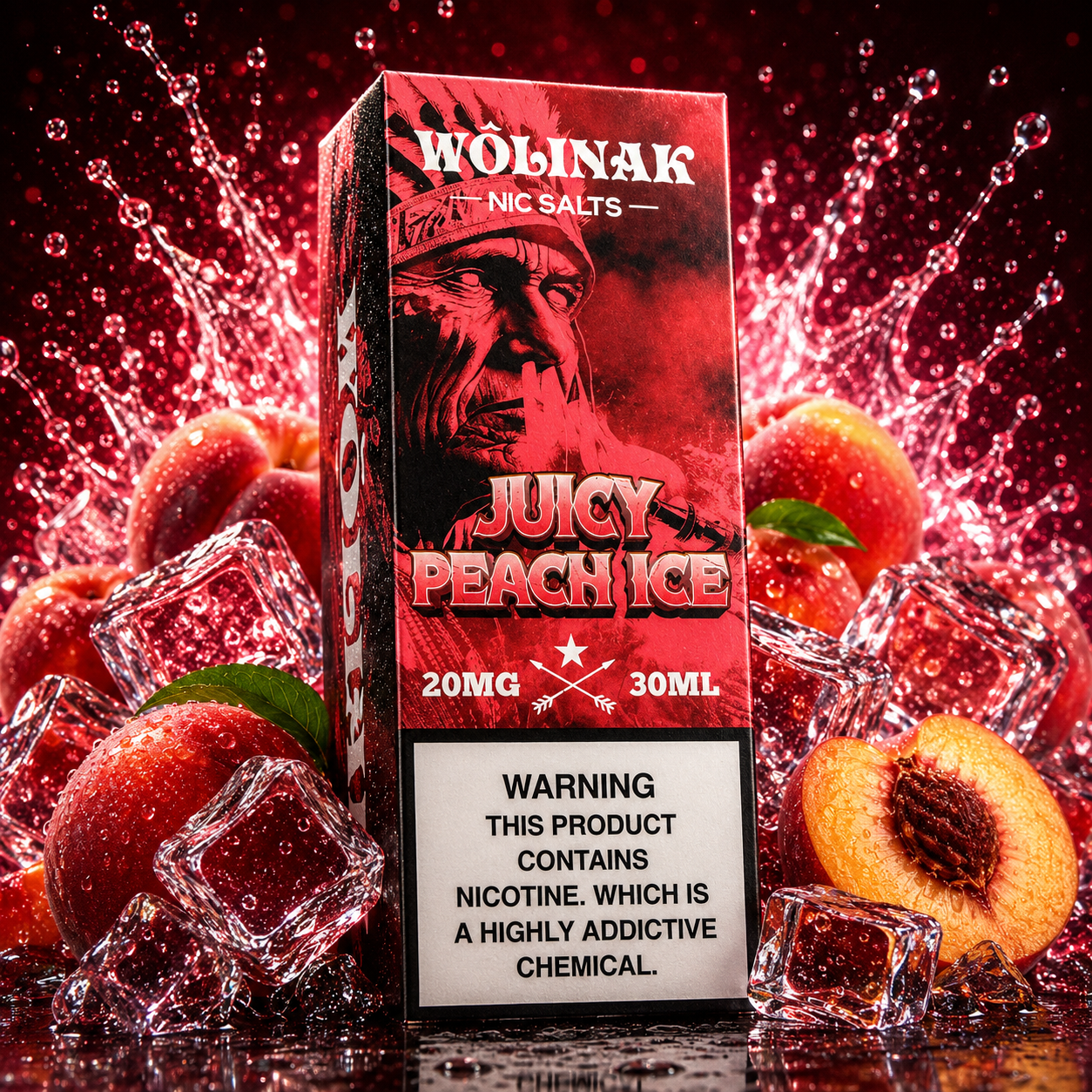 Juice Wôlinak salt 30ml juicy peach ice Juice Wôlinak salt 30ml juicy peach ice