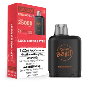 Flavour Beast Level x Boost 25k g2 Loco Cocoa Latte Flavour Beast Level x Boost 25k g2 Loco Cocoa Latte
