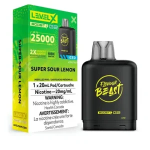 Flavour Beast Level x Boost 25k g2 Super Sour Lemon Flavour Beast Level x Boost 25k g2 Super Sour Lemon