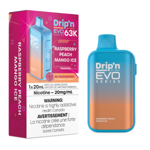 Drip'n Evo 63k Raspberry Peach Mango Drip'n Evo 63k Raspberry Peach Mango