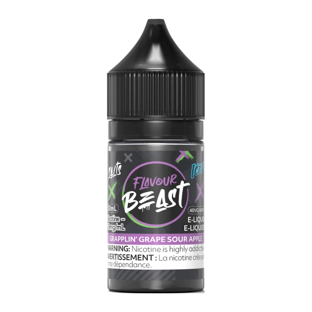 Flavour Beast Grapplin'Grape Sour Apple Salt 30ml Flavour Beast Grapplin'Grape Sour Apple Salt 30ml