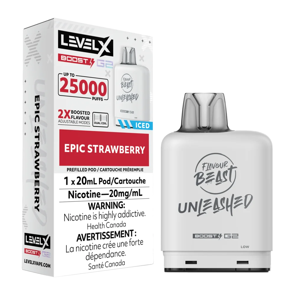 Flavour beast level x boost 25k g2 epic strawberry ice Flavour beast level x boost 25k g2 epic strawberry ice