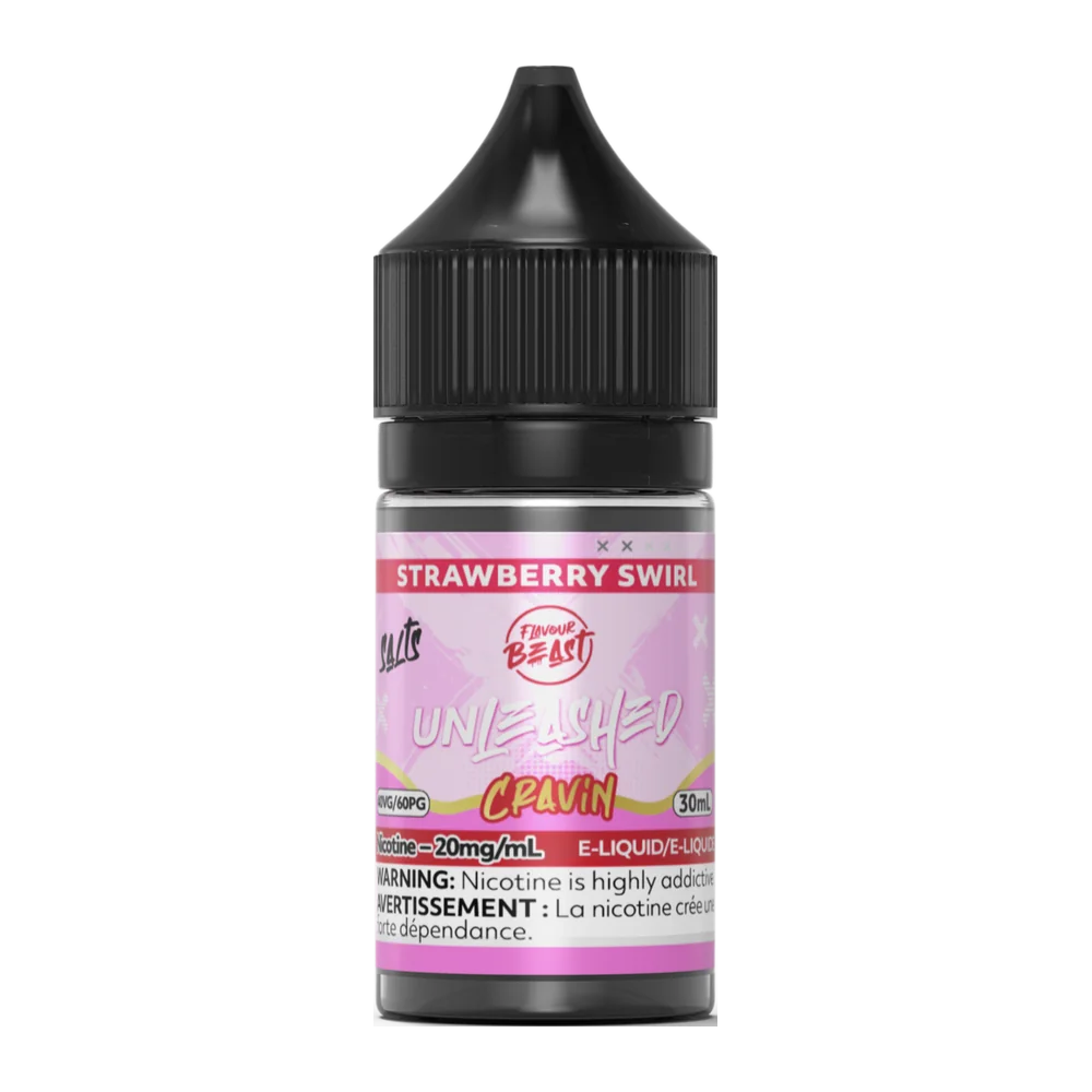 Flavour beast unleashed cravin strawberry swirl salt 30ml Flavour beast unleashed cravin strawberry swirl salt 30ml