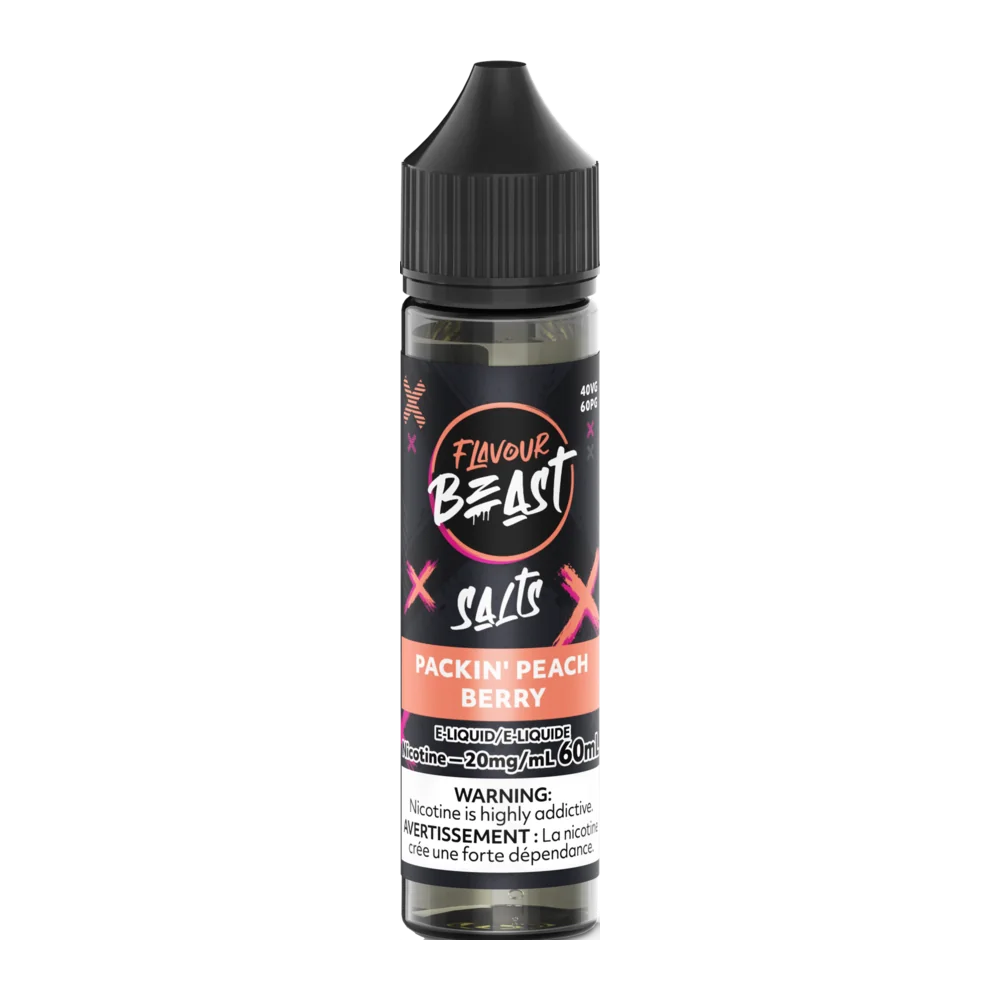 Flavour beast salt 60ml packin peach berry