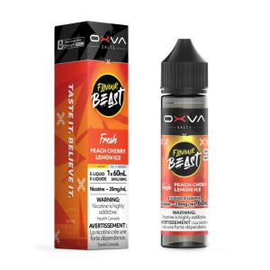 Flavour Beast x Oxva Peach Cherry Lemon Ice Salt 60ml Flavour Beast x Oxva Peach Cherry Lemon Ice Salt 60ml
