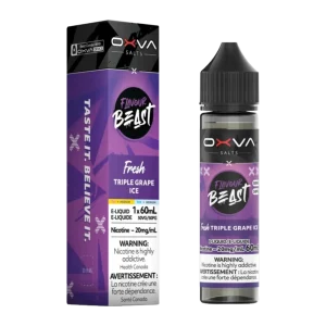 Flavour Beast x Oxva Triple Grape Ice Salt 60ml Flavour Beast x Oxva Triple Grape Ice Salt 60ml